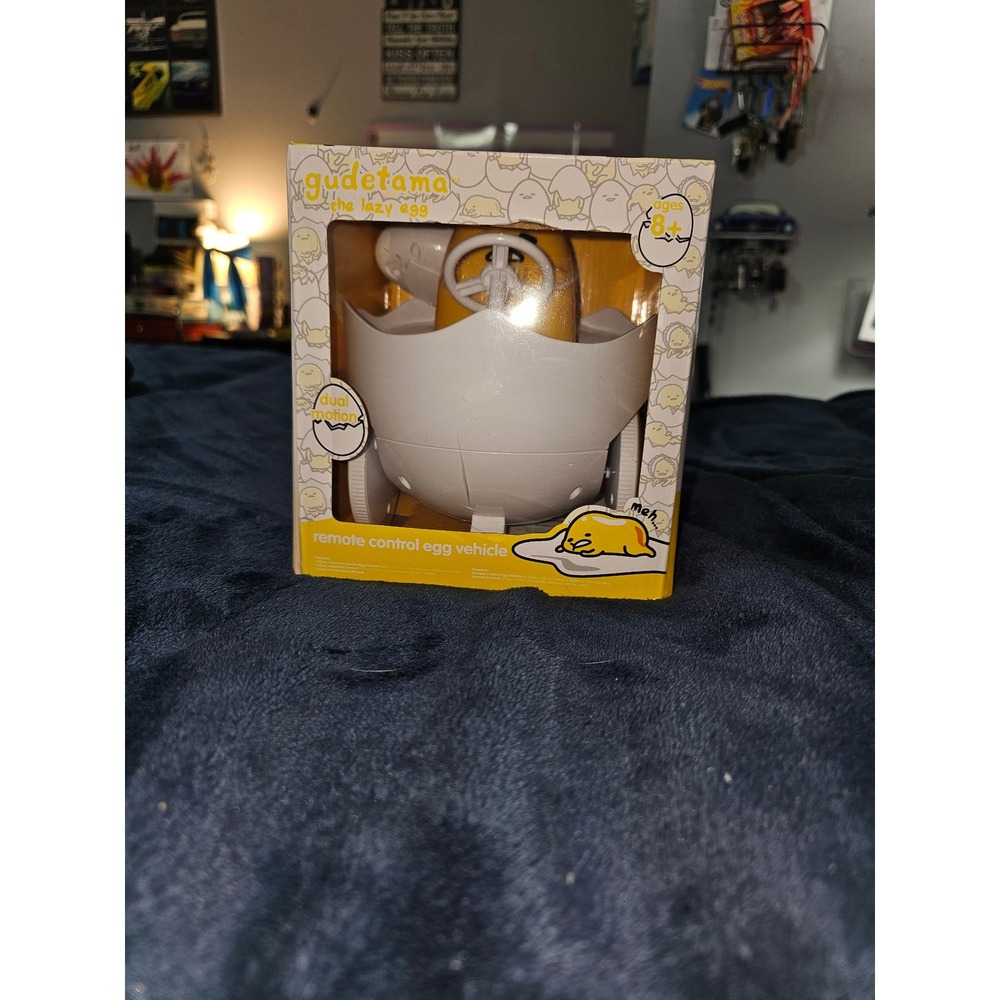 Sanrio Gudetama The Lazy Egg Remote Control Egg Vehicle Dual Motion RC Toy NEW